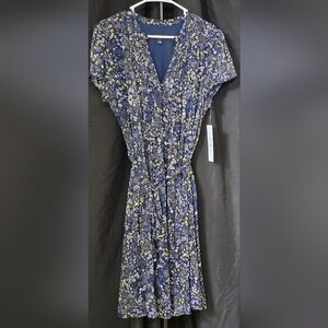 MSK Blue Floral Dress